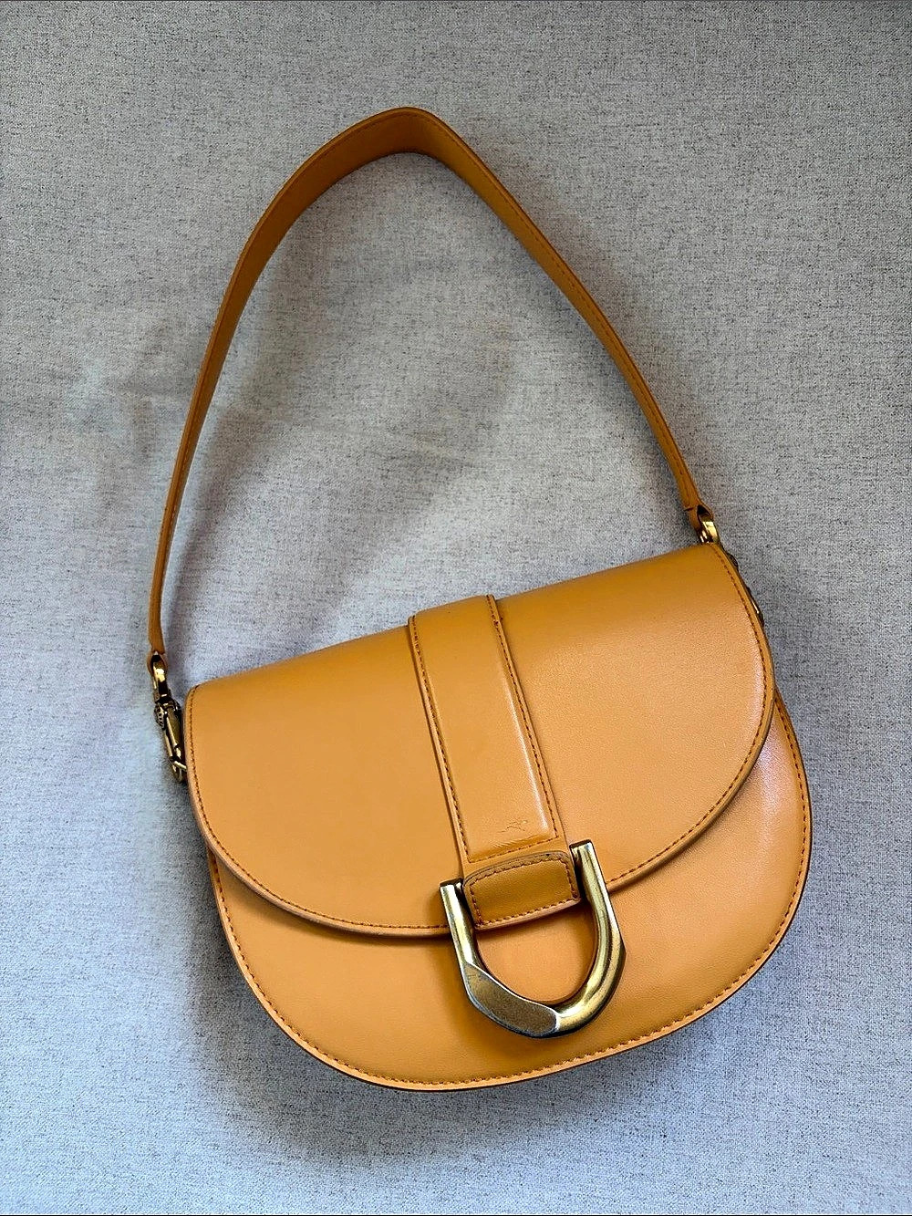 Charles & Keith Gabine purse in mustard yellow